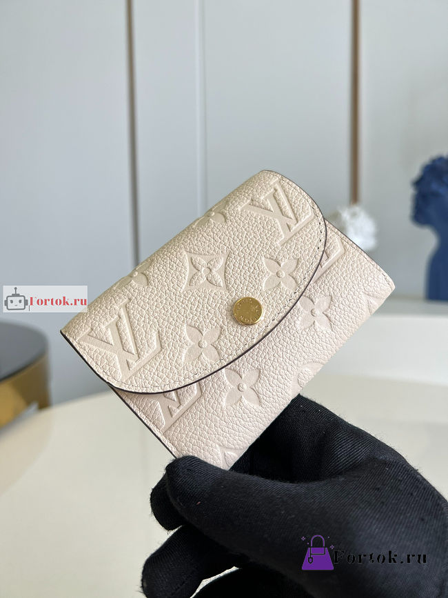 Louis Vuitton Rosalie Coin Purse White M81445 11x8cm - 1