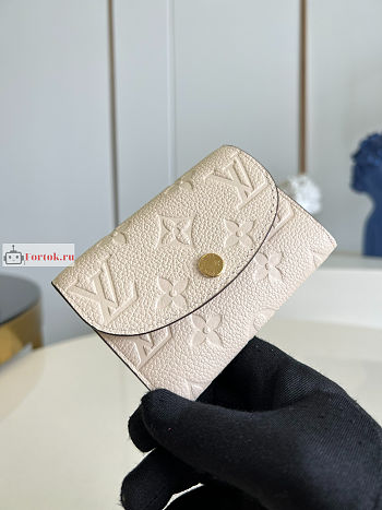 Louis Vuitton Rosalie Coin Purse White M81445 11x8cm