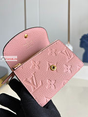 Louis Vuitton Rosalie Coin Purse Rose Pink M81520 11x8cm - 5