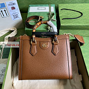 Gucci Small Diana Tote Bag Brown 702721 27x24x11cm - 1