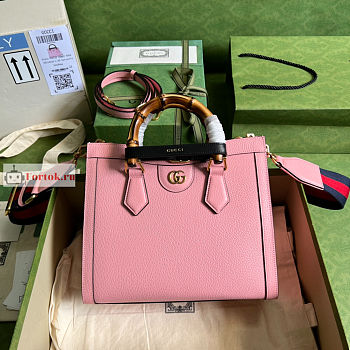 Gucci Small Diana Tote Bag Pink 702721 27x24x11cm