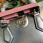 Gucci Small Diana Tote Bag Silver 702721 27x24x11cm - 2