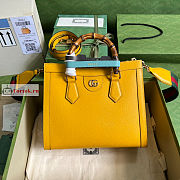 Gucci Small Diana Tote Bag Yellow 702721 27x24x11cm - 1