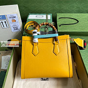 Gucci Small Diana Tote Bag Yellow 702721 27x24x11cm - 4