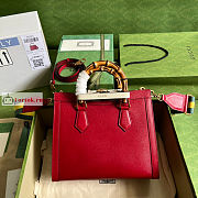 Gucci Small Diana Tote Bag Red 702721 27x24x11cm - 5
