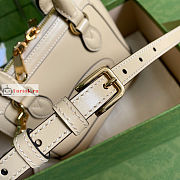 Gucci Mini Horsebit 1955 Top Handle Bag Beige 640716 20x19x7.5cm - 5