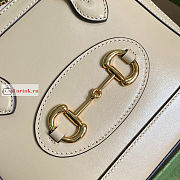 Gucci Mini Horsebit 1955 Top Handle Bag Beige 640716 20x19x7.5cm - 3