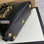 Gucci Mini Horsebit 1955 Top Handle Bag Black 640716 20x19x7.5cm - 4
