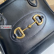 Gucci Mini Horsebit 1955 Top Handle Bag Black 640716 20x19x7.5cm - 2