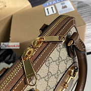 Gucci Mini Horsebit 1955 Top Handle Bag Brown/Beige 640716 20x19x7.5cm - 4