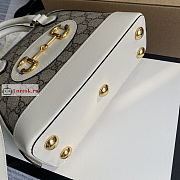 Gucci Mini Horsebit 1955 Top Handle Bag White/Beige 640716 20x19x7.5cm - 3