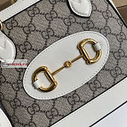 Gucci Mini Horsebit 1955 Top Handle Bag White/Beige 640716 20x19x7.5cm - 5