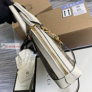 Gucci Mini Horsebit 1955 Top Handle Bag White/Beige 640716 20x19x7.5cm - 6