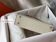 Hermes Mini Kelly With Top Handle White/Pink 19cm - 3