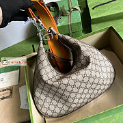 Gucci Large Attache Shoulder Bag GG Canvas Beige 702823 35x32x6cm - 4