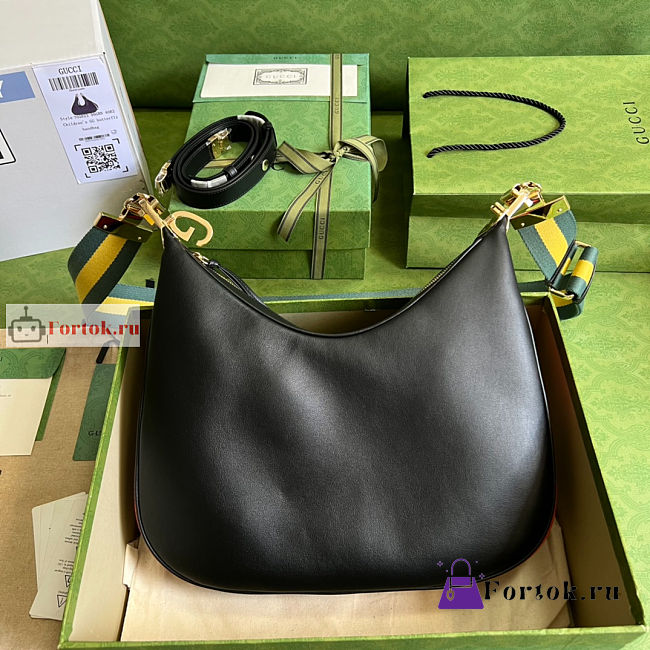 Gucci Large Attache Shoulder Bag Black 702823 35x32x6cm - 1