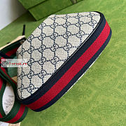 Gucci Small Attache Shoulder Bag GG Canvas Beige/Blue 699409 23x22x5cm - 6