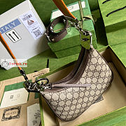 Gucci Small Attache Shoulder Bag GG Canvas Beige 699409 23x22x5cm - 3