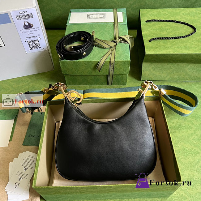 Gucci Small Attache Shoulder Bag Black 699409 23x22x5cm - 1