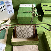 Gucci Mini Horsebit 1955 Bag Brown/Beige 699296 18x12x5cm - 3