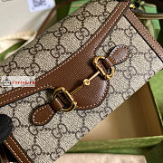 Gucci Mini Horsebit 1955 Bag Brown/Beige 699296 18x12x5cm - 2