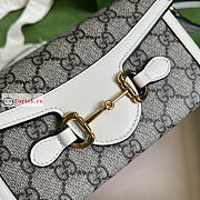 Gucci Mini Horsebit 1955 Bag White/Beige 699296 18x12x5cm - 5