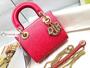 Dior Mini Lady Dior Bag Bead Embroidery Pink M0505 17×15×7cm - 1