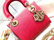 Dior Mini Lady Dior Bag Bead Embroidery Pink M0505 17×15×7cm - 6