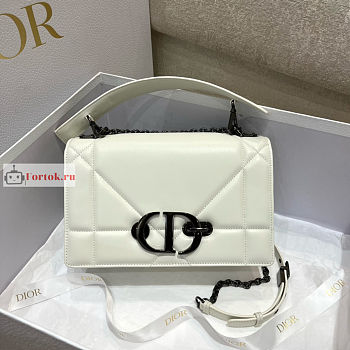 Dior 30 Montaigne Chain bag With Handle Maxicannage White M9215 25x8x15cm