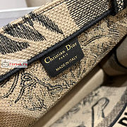 Dior Medium Book Tote Macro Toile de Jouy Tiger Embroidery Brown/Black M1296 36x27.5x16.5cm - 3