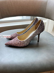 Jimmy Choo Romy 85 Pink/Silver/Anthracite Glitter  - 2