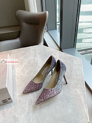 Jimmy Choo Romy 85 Pink/Silver/Anthracite Glitter  - 4