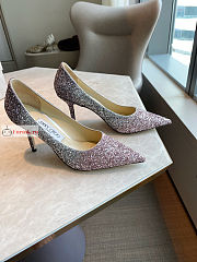 Jimmy Choo Romy 85 Pink/Silver/Anthracite Glitter  - 5