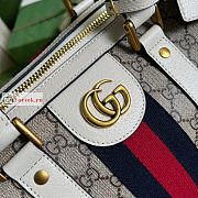 Gucci Medium Ophidia Duffle Bag White/Beige 681295 44x27x24cm - 5