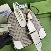 Gucci Medium Ophidia Duffle Bag White/Beige 681295 44x27x24cm - 6