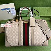 Gucci Medium Ophidia Duffle Bag Beige 681295 44x27x24cm - 1