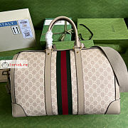 Gucci Medium Ophidia Duffle Bag Beige 681295 44x27x24cm - 5