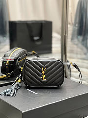 Ysl Lou Belt Bag In Leather Black 614031 15.5x10.5x5.5cm - 1