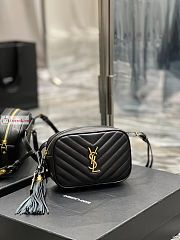 Ysl Lou Belt Bag In Leather Black 614031 15.5x10.5x5.5cm - 6
