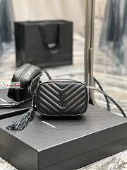 Ysl Lou Belt Bag In Leather All Black 614031 15.5x10.5x5.5cm  - 1