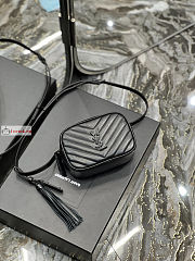 Ysl Lou Belt Bag In Leather All Black 614031 15.5x10.5x5.5cm  - 2