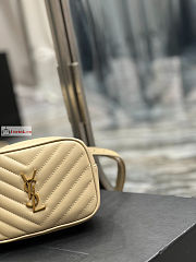 Ysl Lou Belt Bag In Leather Beige 614031 15.5x10.5x5.5cm - 4