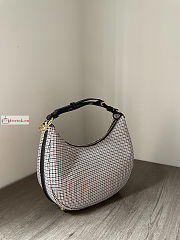 Fendi Small Fendigraphy Houndstooth Bag Brown 29x24.5x10cm - 6