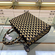 Prada Large Symbole Jacquard Fabric Handbag Beige 1BA356 39x31x11cm - 6