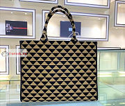 Prada Large Symbole Jacquard Fabric Handbag Beige 1BA356 39x31x11cm - 4
