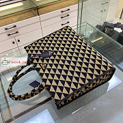 Prada Large Symbole Jacquard Fabric Handbag Beige 1BA356 39x31x11cm - 3
