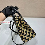 Prada Small Galleria Embroidered Fabric Beige 1BA863 28x19.5x12cm - 6