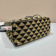 Prada Small Galleria Embroidered Fabric Beige 1BA863 28x19.5x12cm - 5