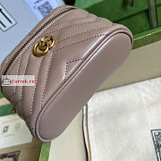 Gucci Mini GG Marmont Top Handle Bag Beige 699515 16x10.5x5.5cm - 6