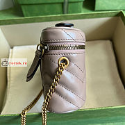 Gucci Mini GG Marmont Top Handle Bag Beige 699515 16x10.5x5.5cm - 5